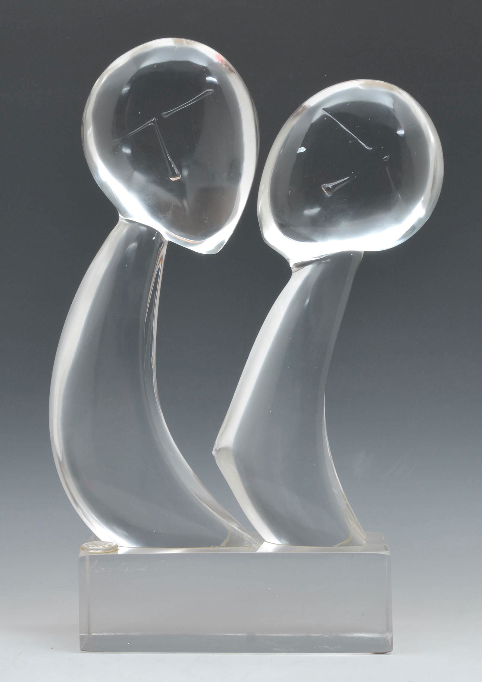 Loredano Rosin Glass Sculpture, "Lovers" 23 1/4" (1 of 4)