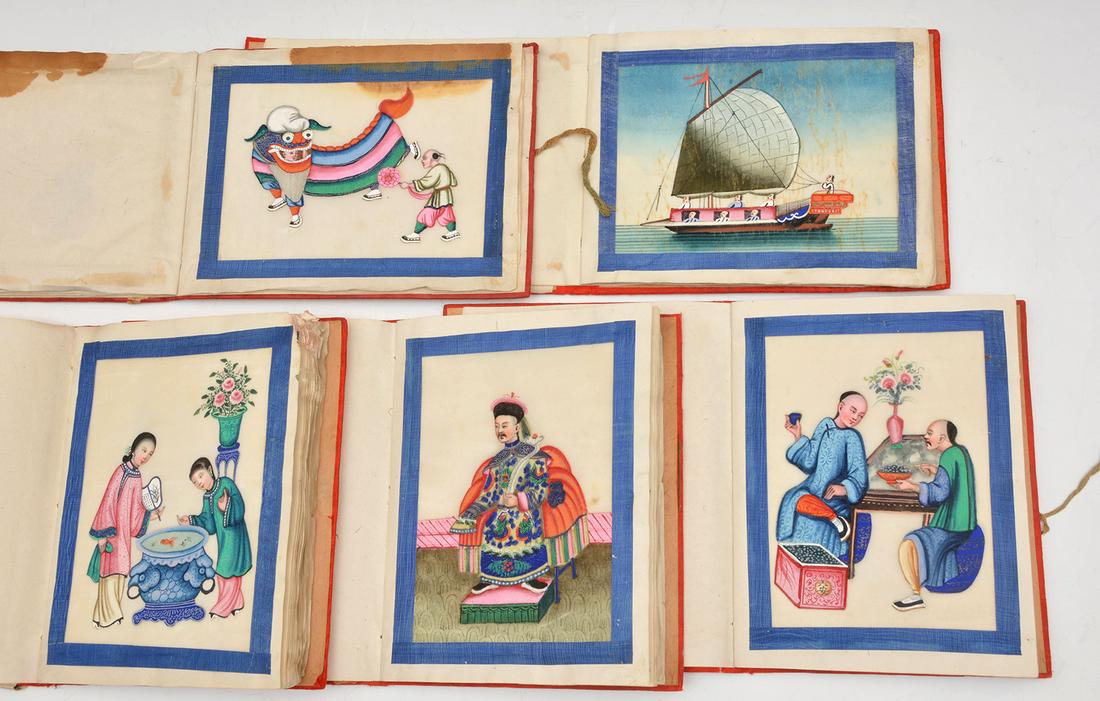 Five Chinese Painting Books. 60 Boat/Daily Life (1 of 3)