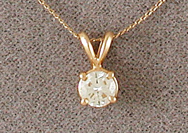 Diamond Solitaire Pendant.