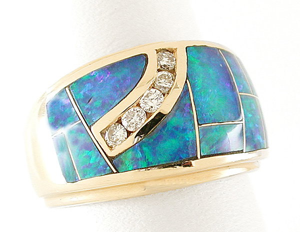 Opal/Diamond Ring.