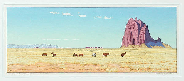 Toshi Yoshida woodblock print