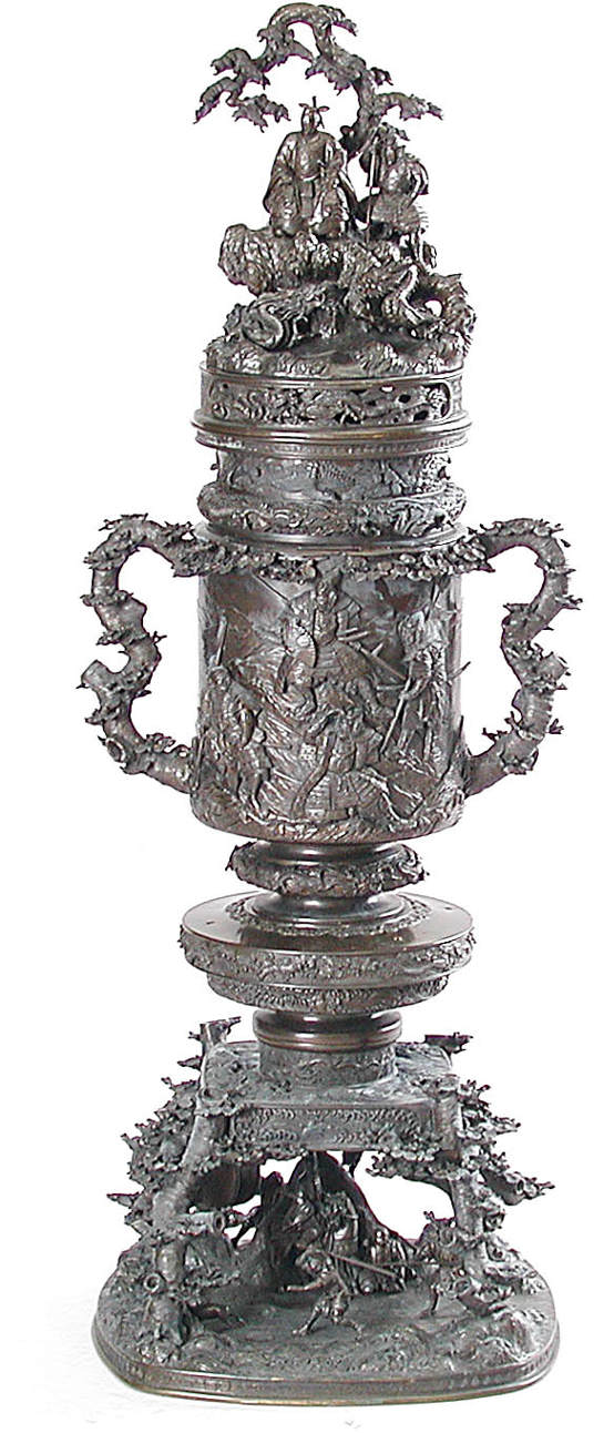 Monumental Meiji Lidded Censor,