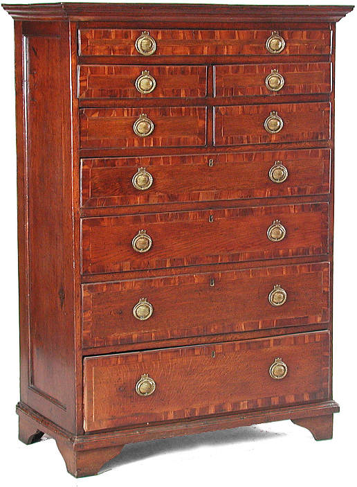 George III Tall Chest 18th C.