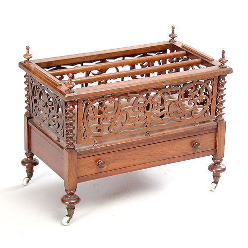 English 19th C.Mahogany Canterbury