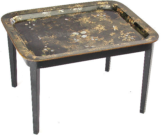 English Papier Mache Tray on Stand