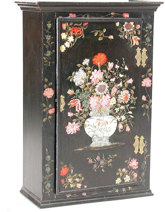 Black Lacquered Hanging Cabinet