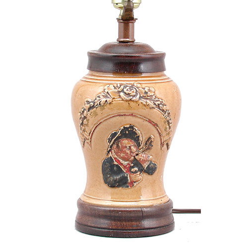 Stoneware Vase Mounted as Lamp