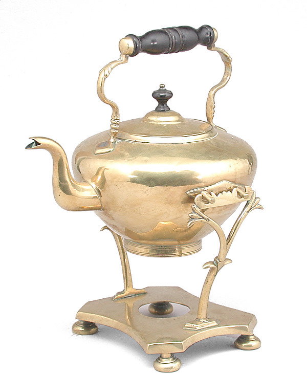 Brass Tea Kettle on Stand