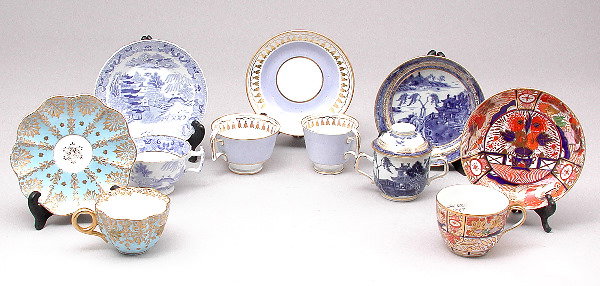 Five English Cup and Saucer Sets