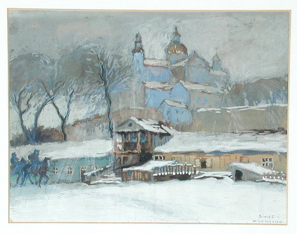 Lajos Gimes Gouache Landscape