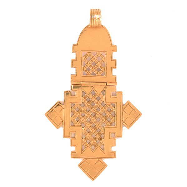 268 Gold Ethiopian Cross Pendant