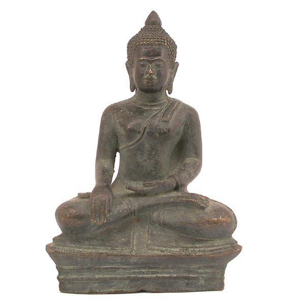 Southeast Asian Bronze Buddha, Seated: BRONZE. Southeast Asian bronze Buddha, seated, good condition, 6 1/2" w x 9" t.