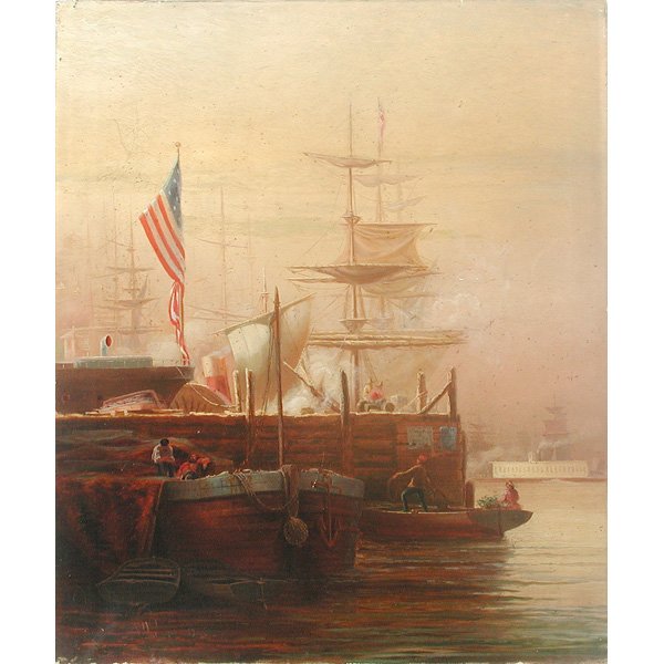 Wm. L. Judson Painting, New York Harbor 1879
