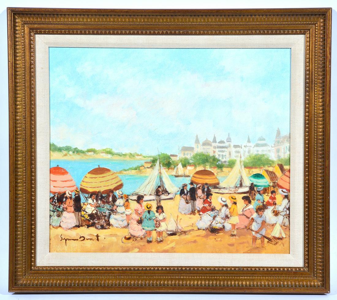 Suzanne Demarest, Beach Scene, oil on canvas (1 of 6)