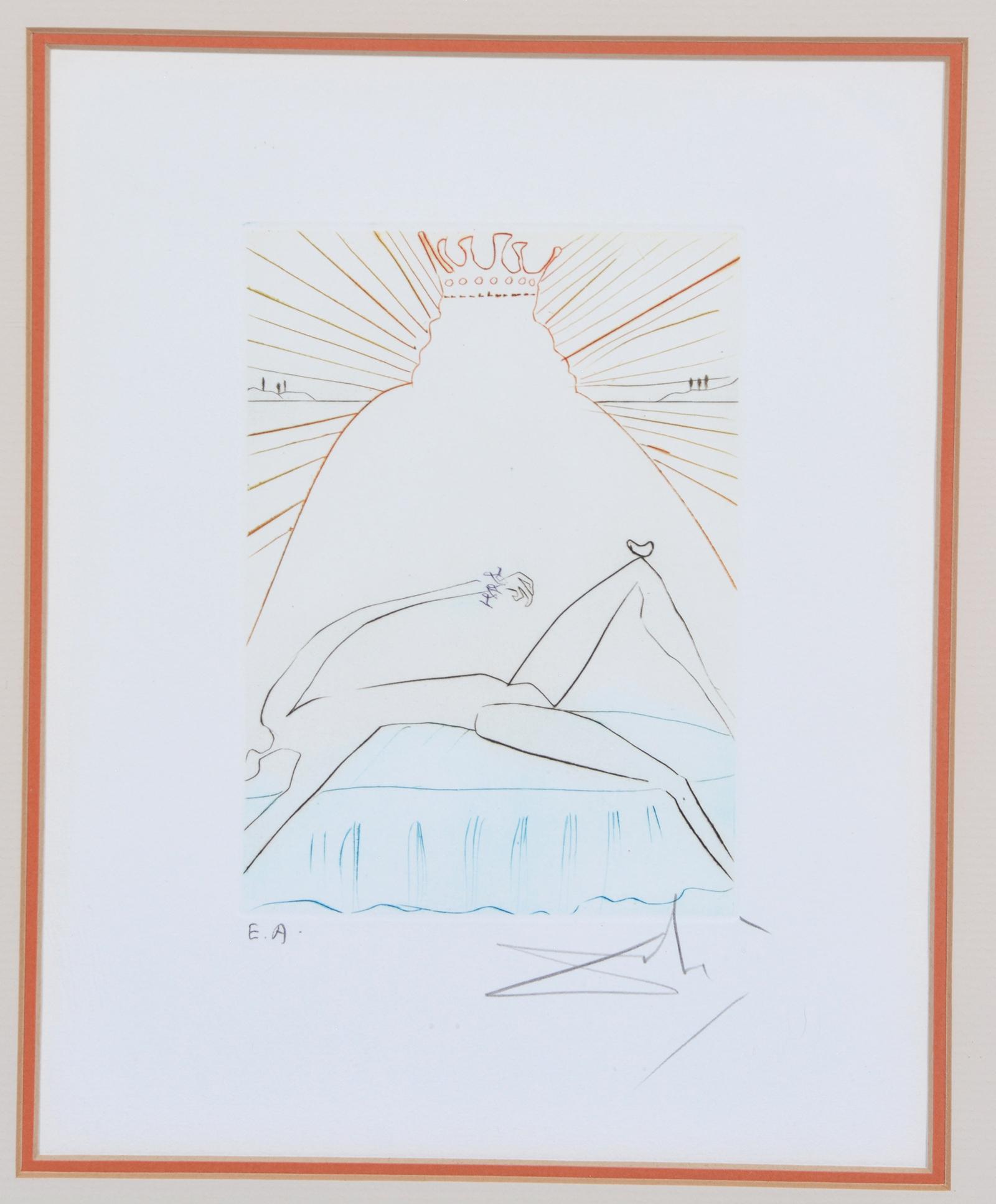 Salvador Dali, "Richard II", drypoint etching (1 of 5)