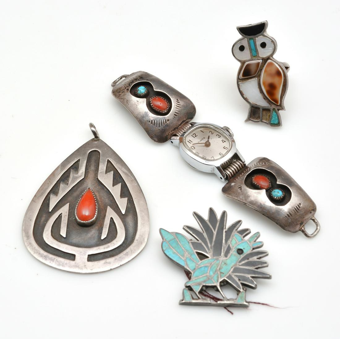 Native American jewelry incl. Zuni and Navajo (1 of 2)