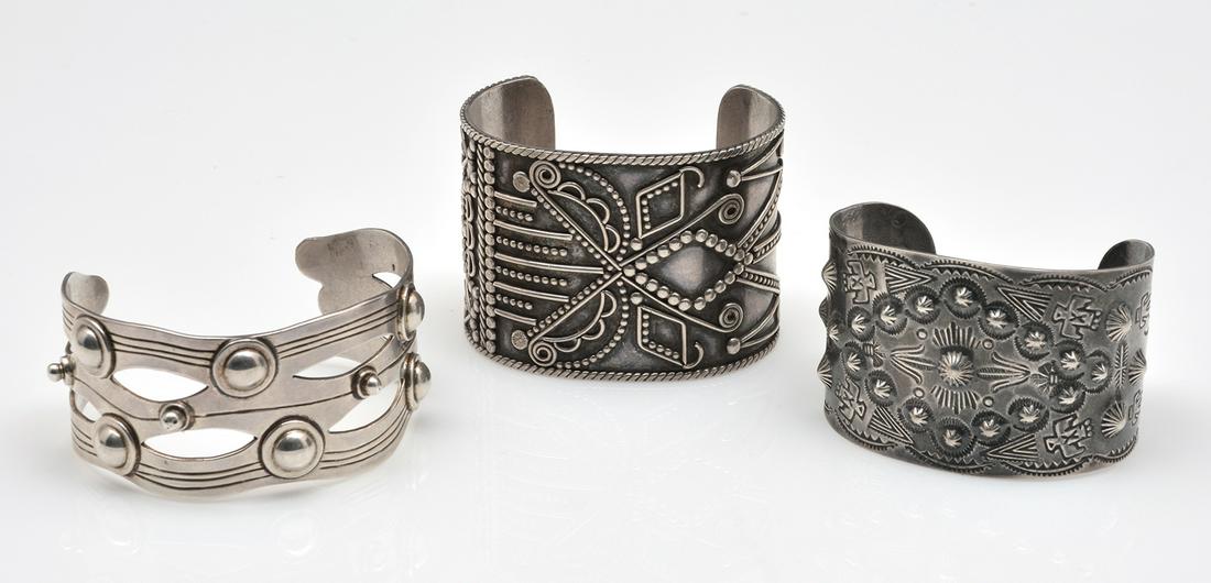 Three bracelets, Native American & Mexican, unmarked (1 of 4)