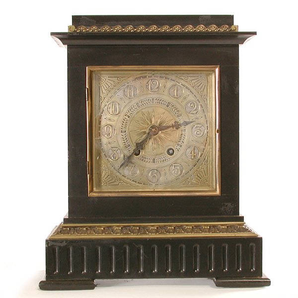 Fancy French Slate Mantle Clock , 19th. C.