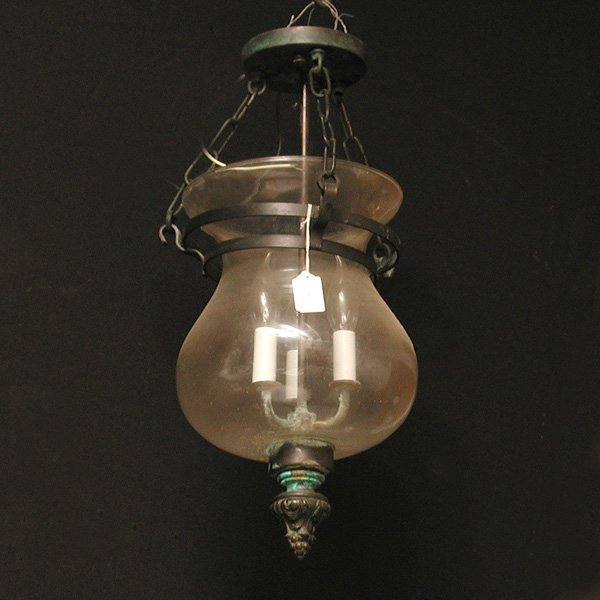 Iron & Glass 3 Light Ceiling Chimney Light
