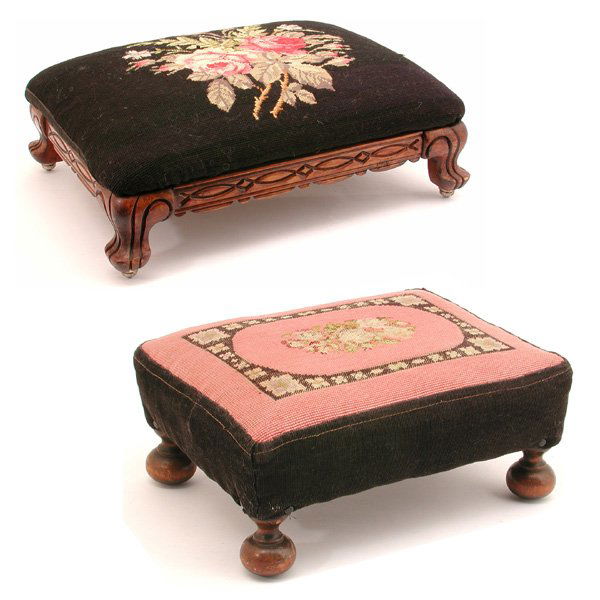 46 Victorian Needlepoint Footstools