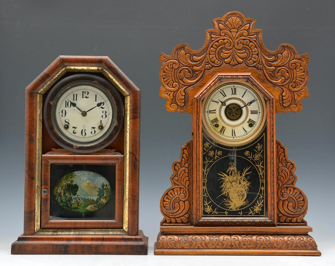 2 Victorian Mantle Clocks: Waterbury & Ingraham (1 of 2)
