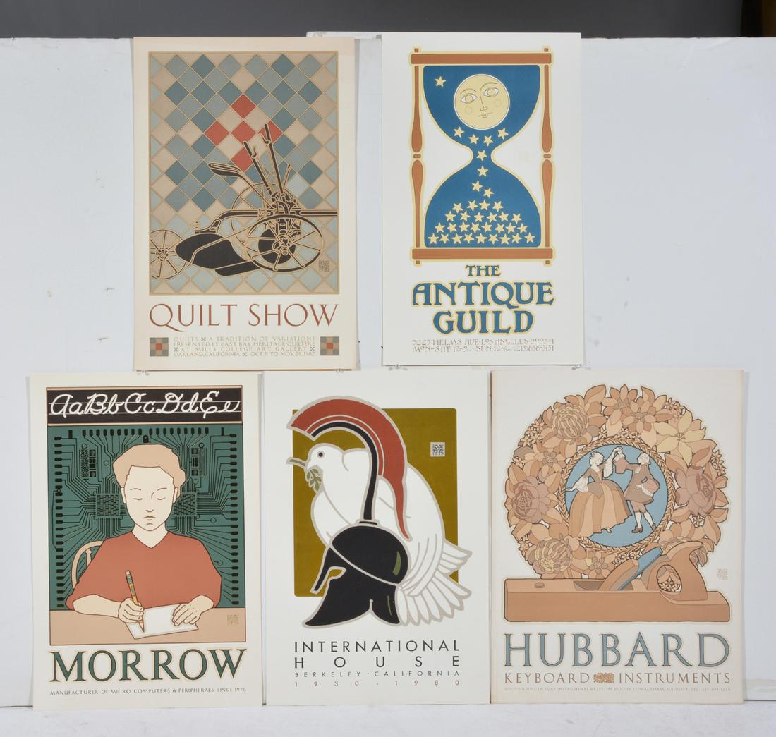 Grouping of 5 David Lance Goines posters (1 of 1)