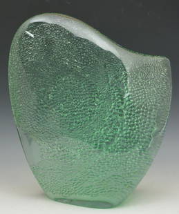 Luciano Vistosi Modern Glass Sculpture, 19" tall: Luciano Vistosi Modern Glass Sculpture, signed & dated 1969. 19"t x 17"w