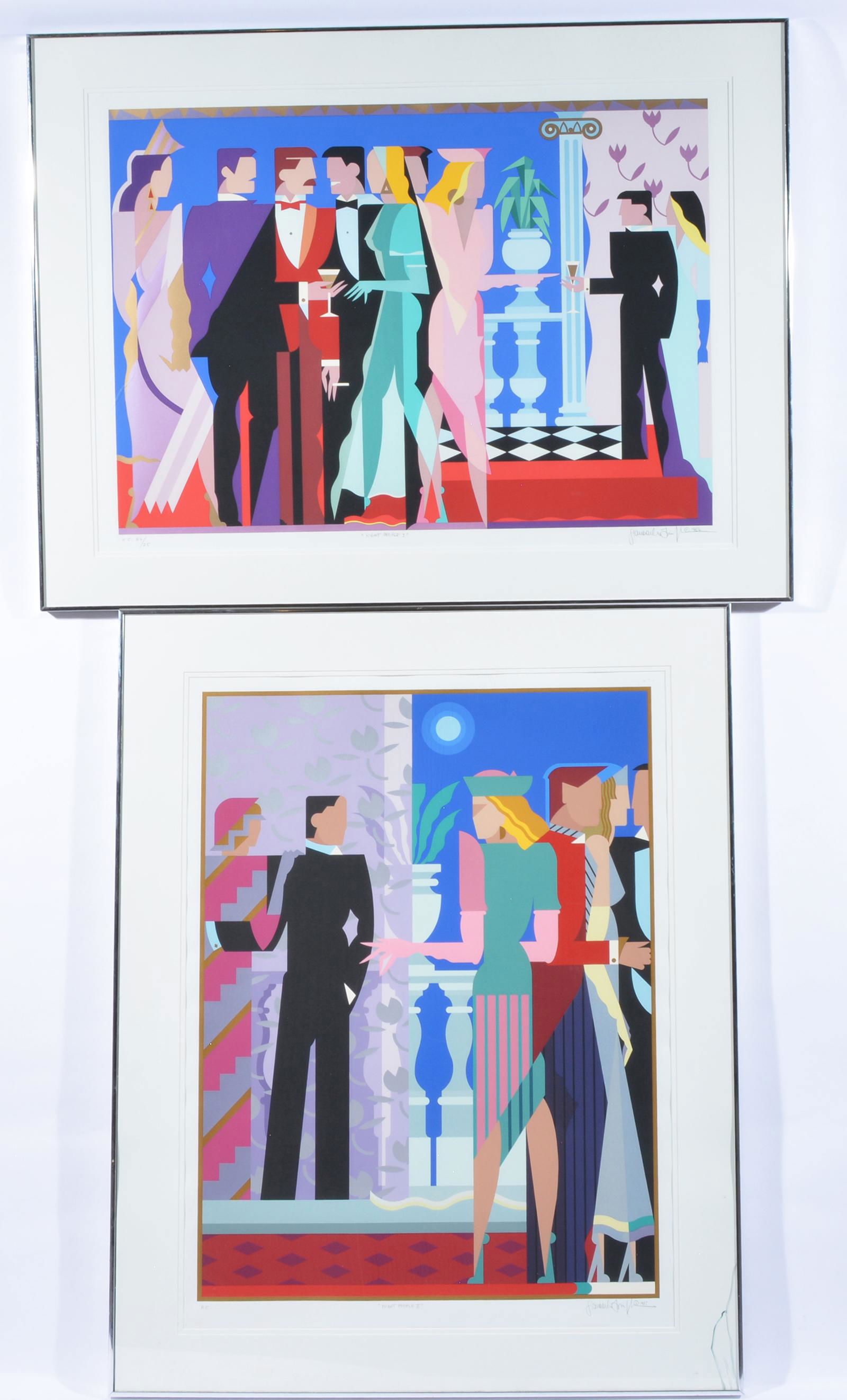 2 Giancarlo Impiglia serigraphs, "Night People I & II" (1 of 3)