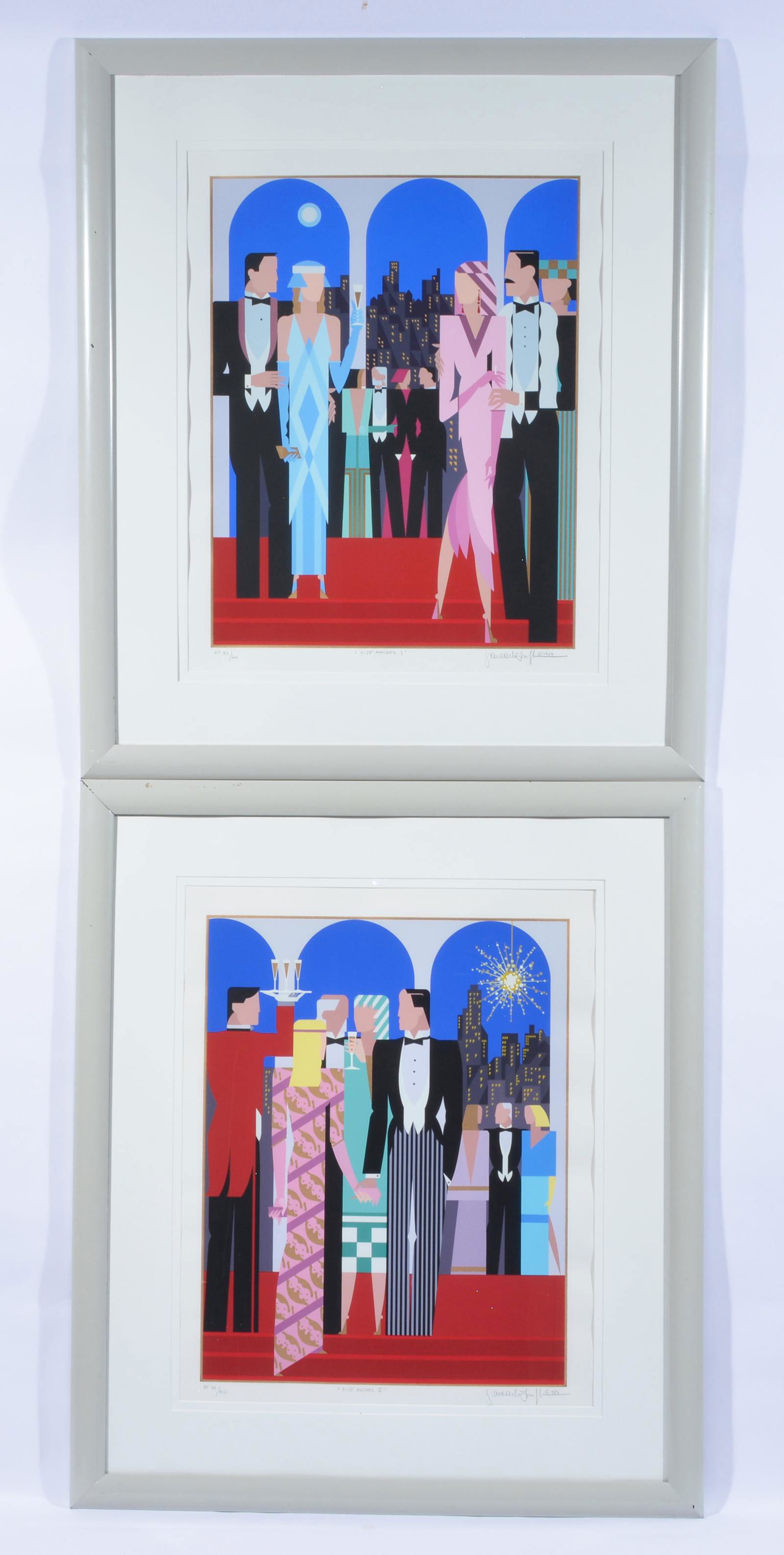 2 Giancarlo Impiglia serigraphs, "Five Arches l & ll" (1 of 3)