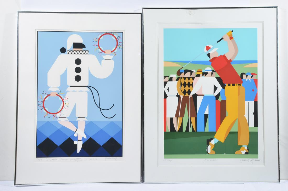 Giancarlo Impiglia serigraphs, The Golfer & Pierrot (1 of 1)