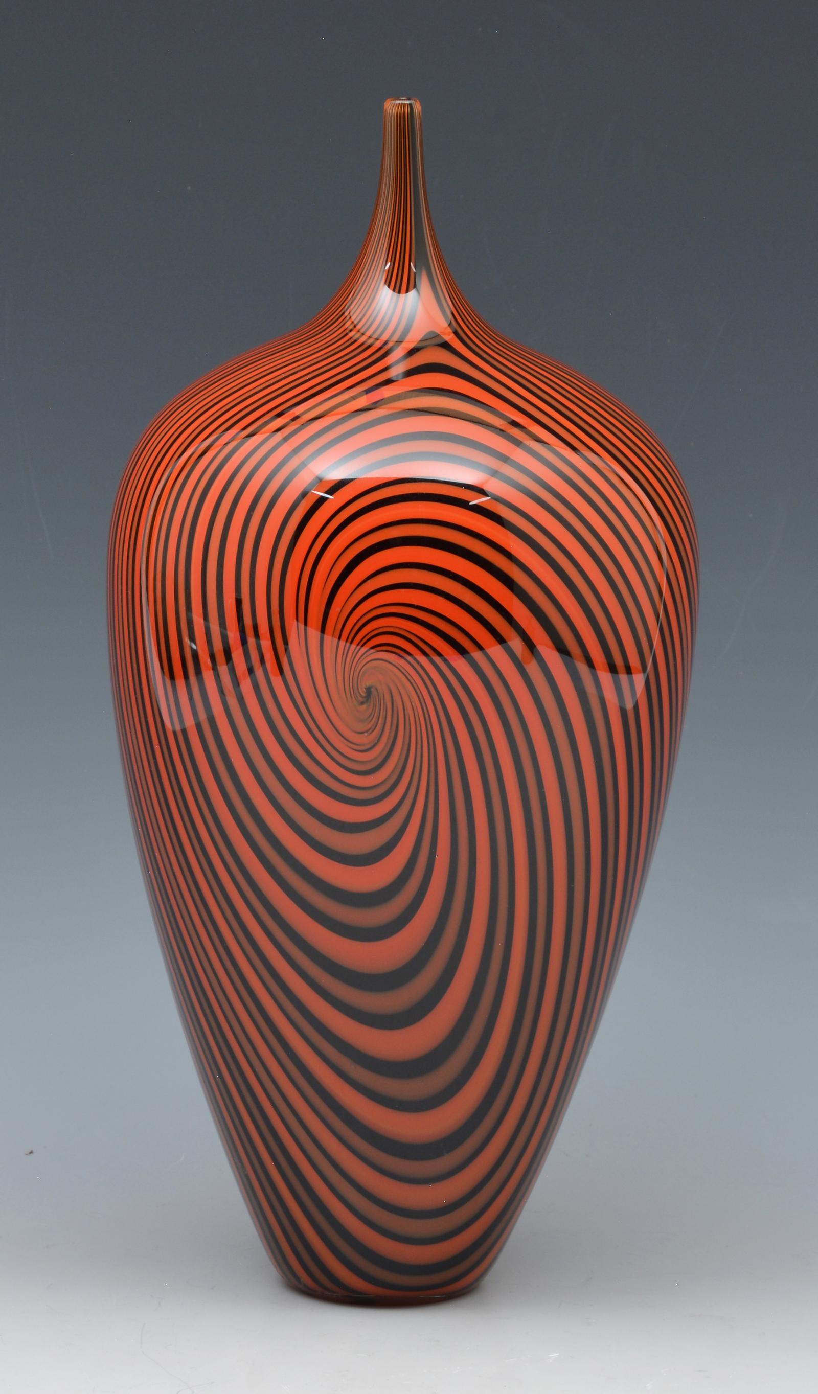 Jeff Holmwood Art Glass Sculpture: Jeff Holmwood Art Glass Sculpture. Signed and dated 2001. 12 1/2"t x 6"d. Very good condition