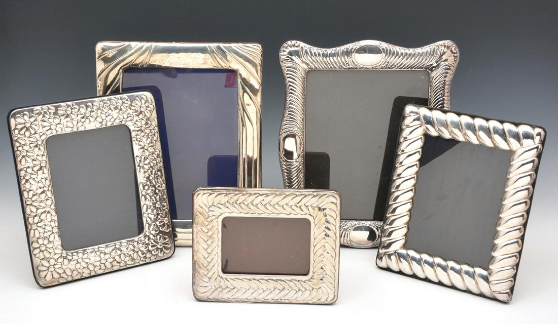 Selection of 5 Silver Picture frames (1 of 1)