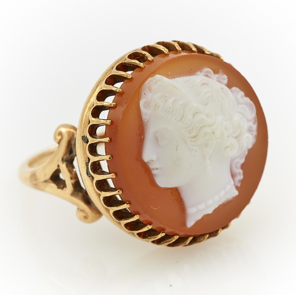 14k Yellow gold cameo ring (1 of 1)