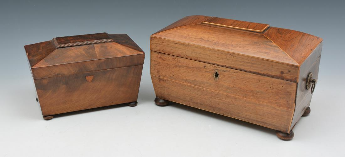 Two 19th century English tea caddies (1 of 2)