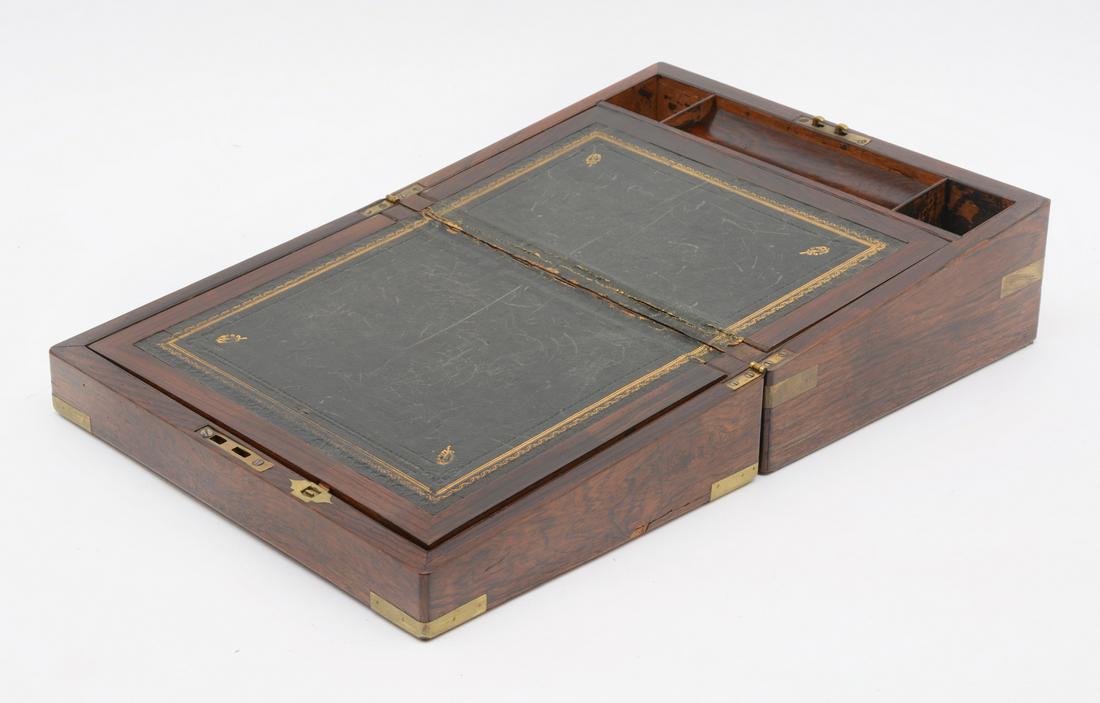 Rosewood brass bound lap desk (1 of 2)
