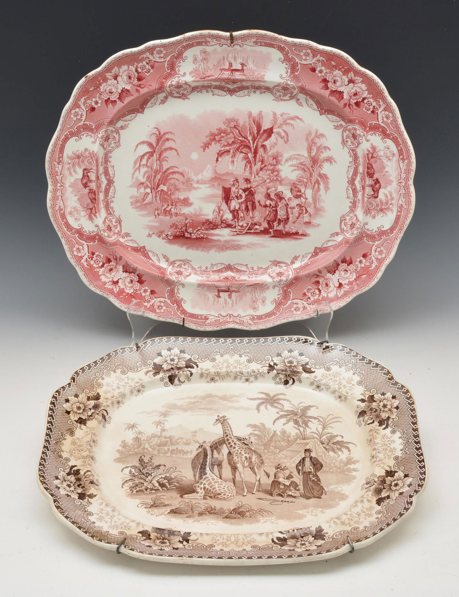 Adams & Ridgeway Transferware Stoneware Platters (1 of 8)