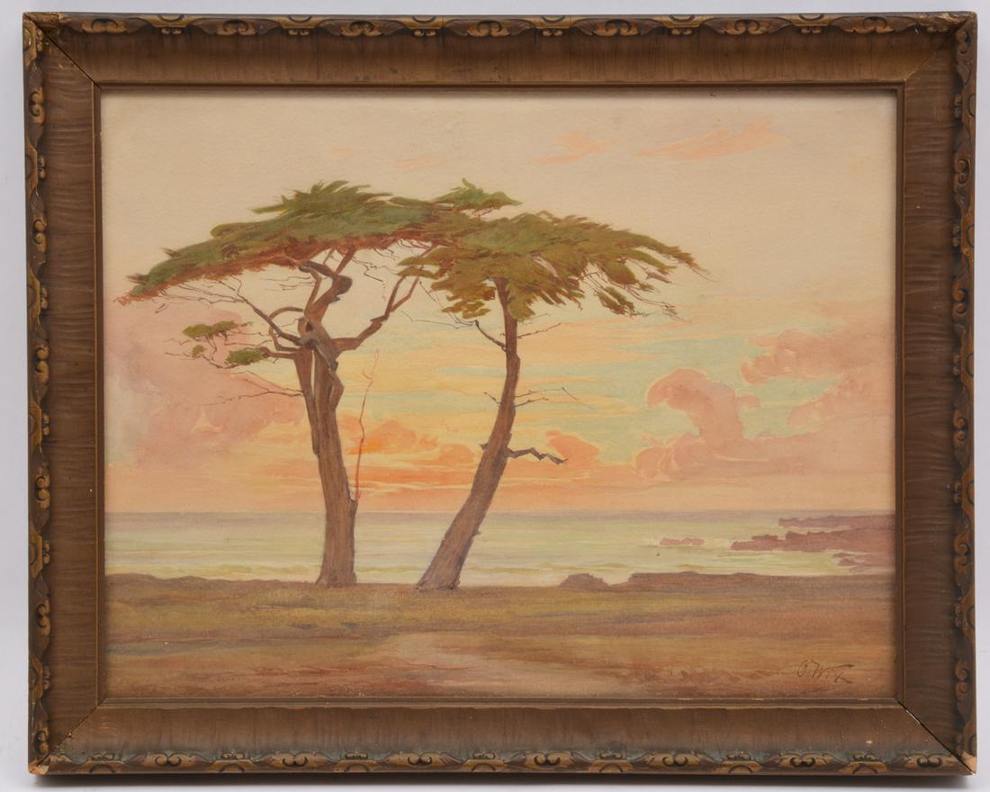 Otto Wix, Hawaiian Sunset, Watercolor (1 of 3)