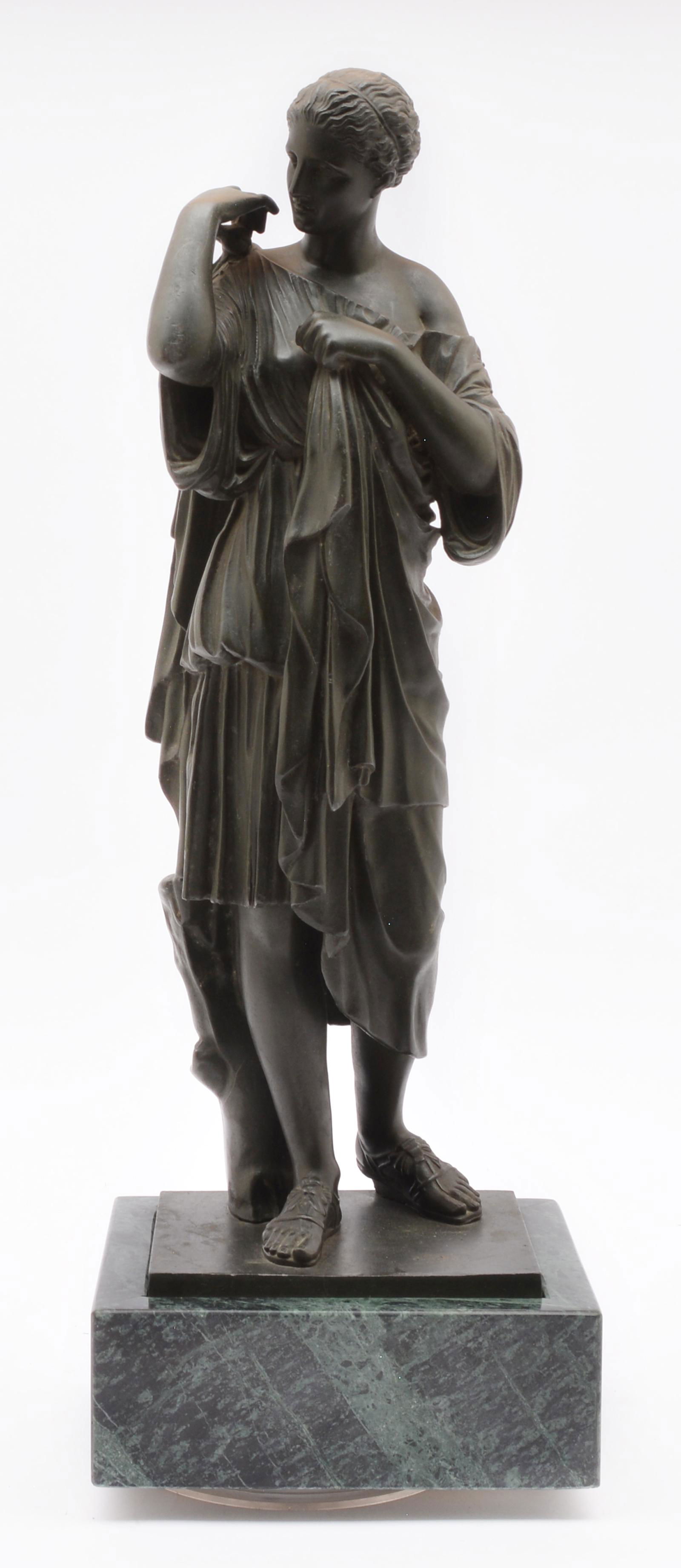 Full-length Bronze sculpture of a Roman female figure. (1 of 5)