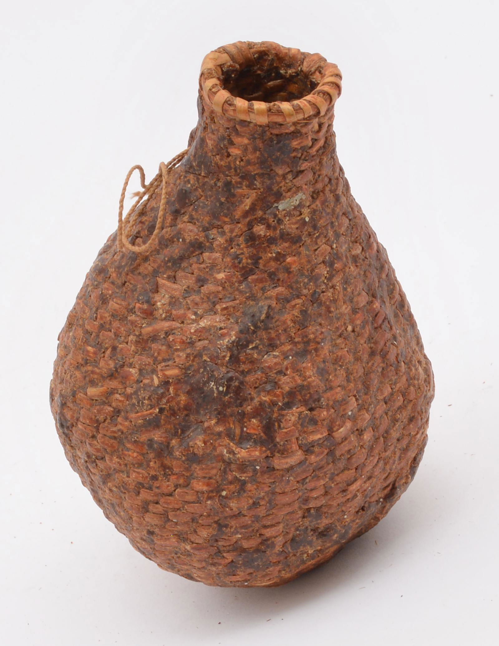 Washoe Native American child's canteen ca. 1900 (1 of 3)