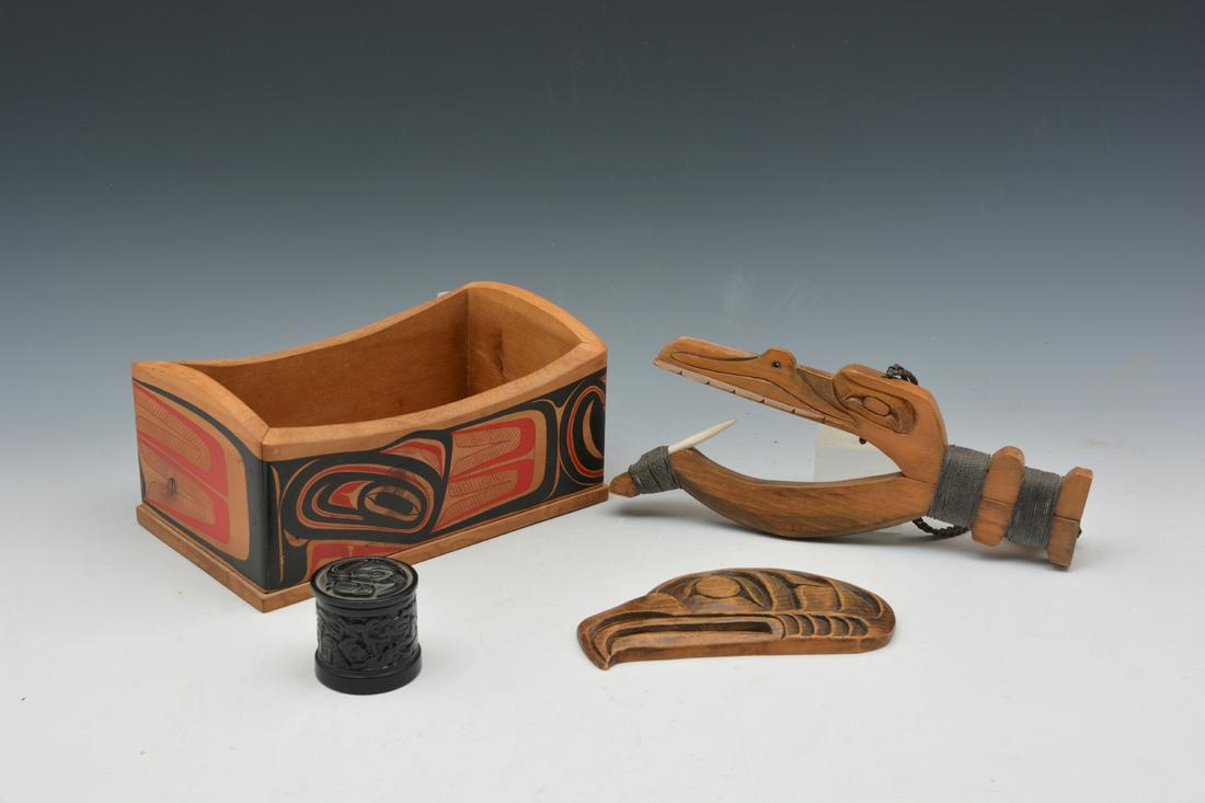 Northwest Coast Native American wooden objects (1 of 2)