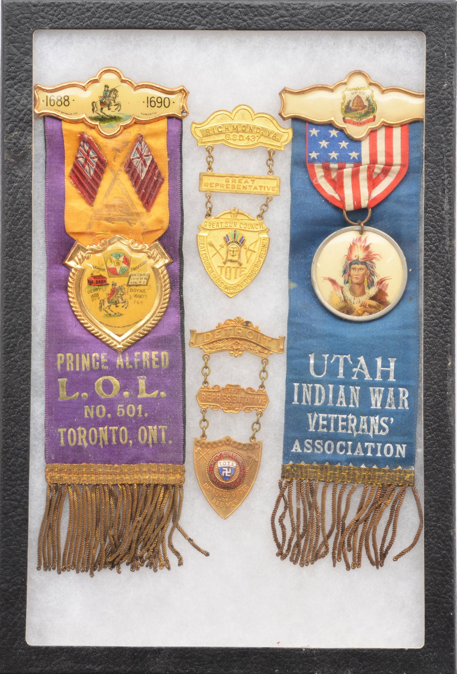Native American convention medals and ribbons (1 of 2)