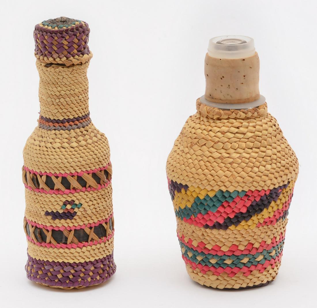 2 Nootka/Makah Native American basketry bottles (1 of 2)