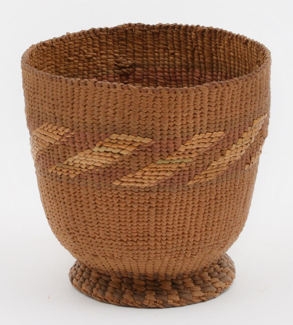 Tlingit Native American open top footed basket (1 of 4)