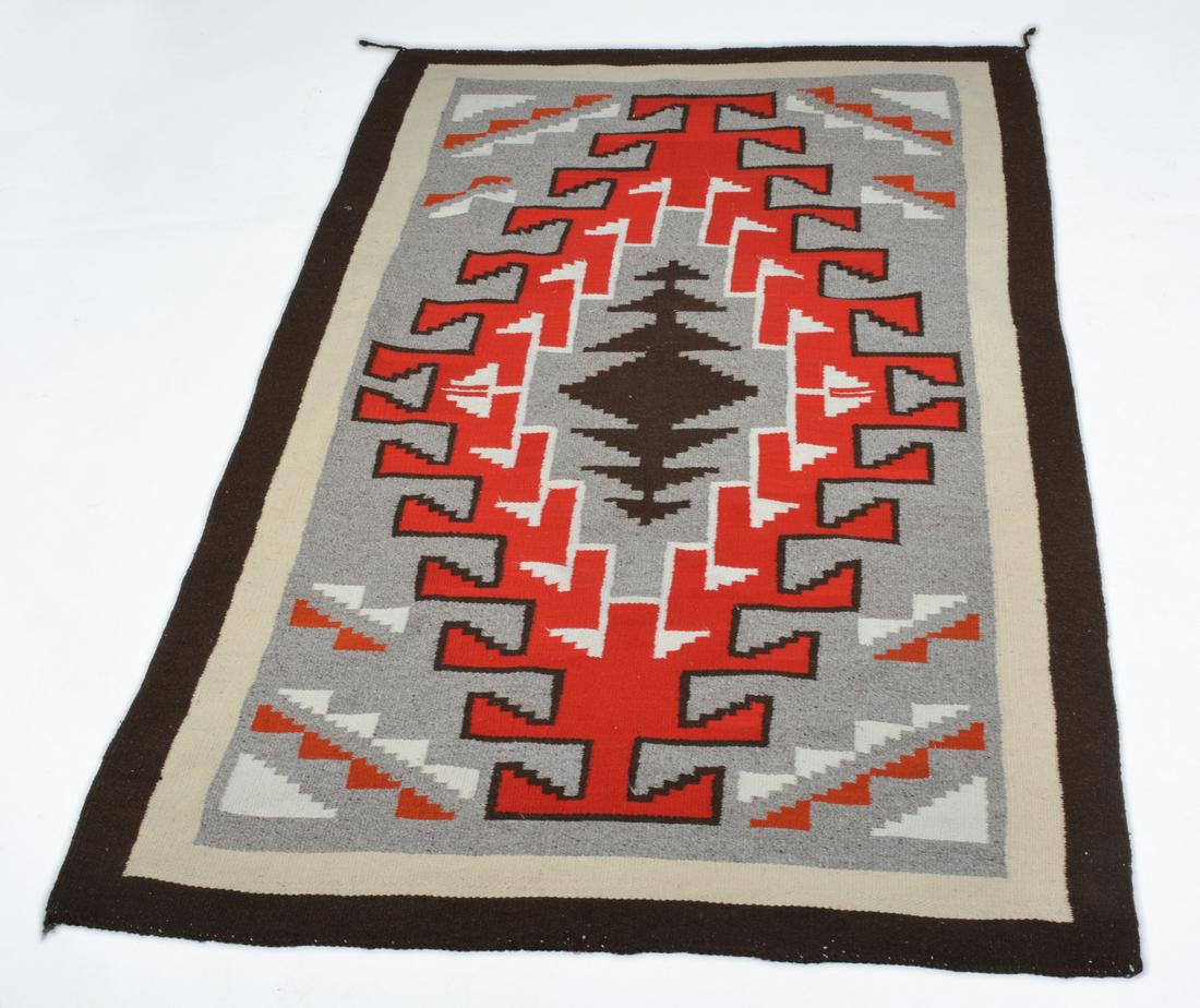 Large Native American carpet, 83" x 53". (1 of 2)