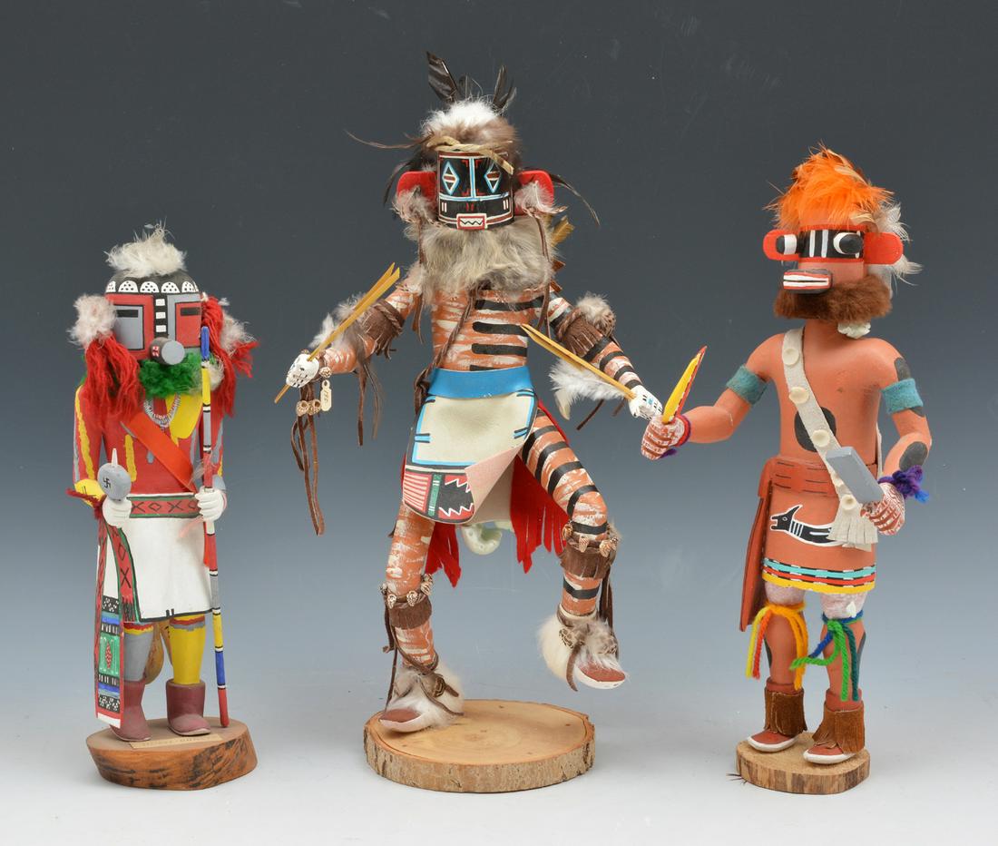 3 Kachina Dolls, Yazzie, Hani & one unsigned (1 of 4)