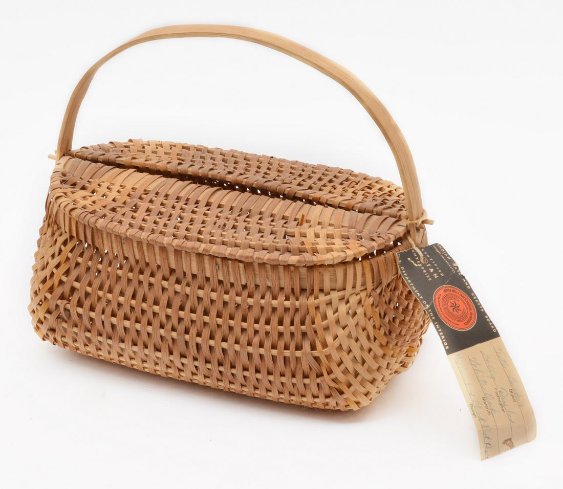 Cherokee splint tote basket, Dolly Taylor (1 of 4)