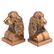 646: Pair Jennings Brothers Irish Setter brass bookends