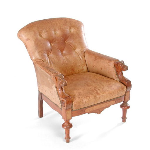 7 Victorian Dog Head Armchair Jan 29, 2011 San Rafael Auction