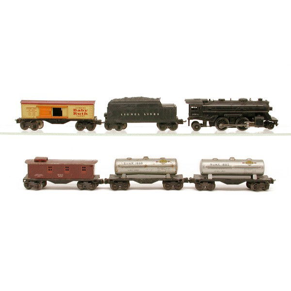 Lionel No. 1684, 1680(2), 1679, 1682: TRAIN. Lionel train set including: Ste+T1684, Tank 1680, Tank 1680, Boxcar 1679, Caboose 168