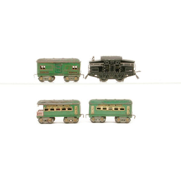 Lionel No. AF1218, AF1214(2), AF1217: TRAIN. Lionel train set including: Electric (Frame Repaint) AF 1218, Baggage AF 1214, Passenger AF 1214, Observation AF 1217.